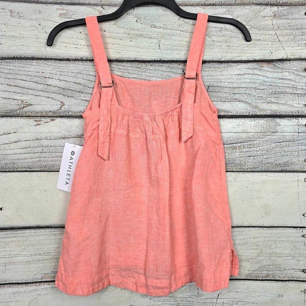 Athleta Voyager Linen Tank Coral Pink Adjustable Strap XS - Picture 5 of 8